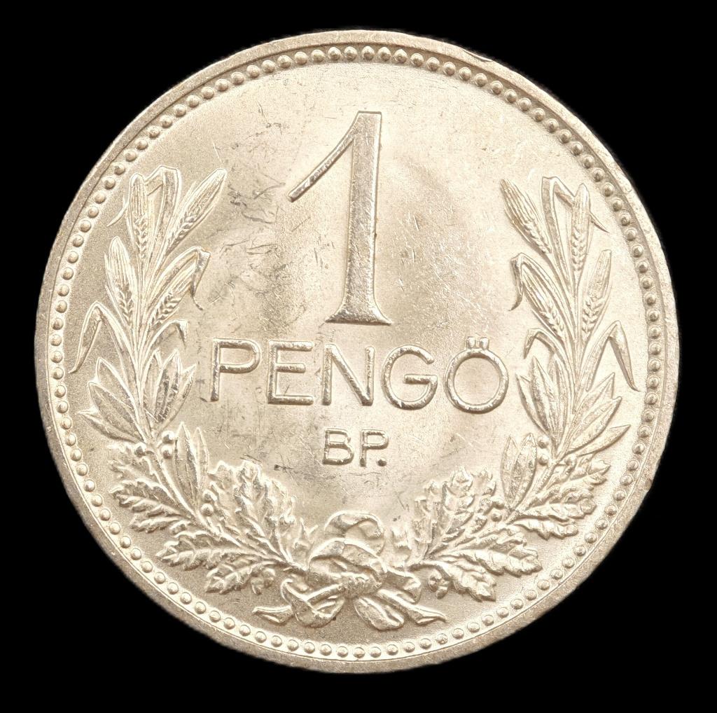 1939 1 Pengo Hongarije, Verzenden, Hongarije, Losse munt, Zilver