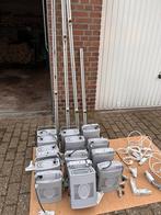 Professioneel Railsysteem met Halogeenlampen - Complete Set, Huis en Inrichting, Lampen | Spots, Ophalen, Halogeen, Gebruikt, Metaal of Aluminium