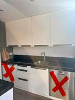 Gratis af te halen: Keukenblok crème wit met composiet blad, Huis en Inrichting, Keuken | Complete keukens, Ophalen, Gebruikt