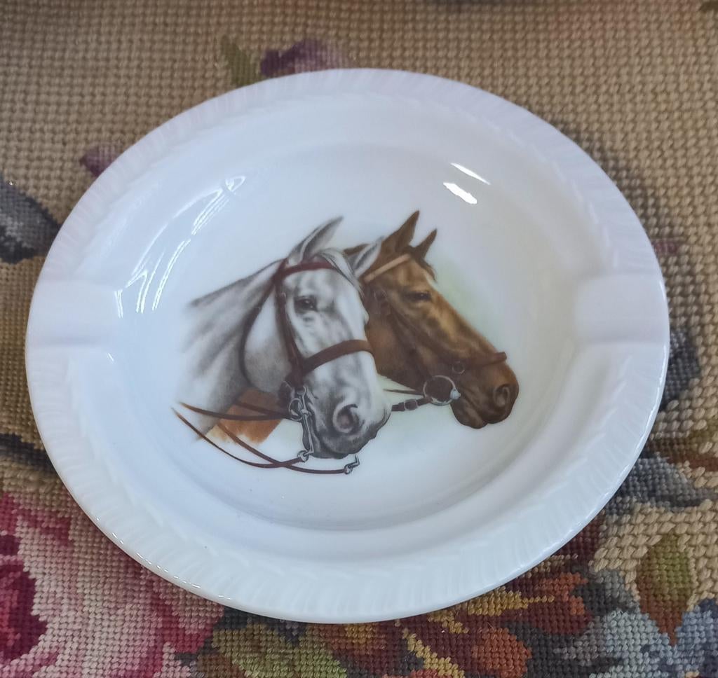 Leuk brocant klein asbakje, paarden, Royal Schwabap Holland, Ophalen of Verzenden