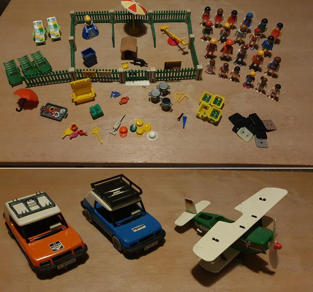 playmobil burgers + auto + vliegtuig, Ophalen of Verzenden