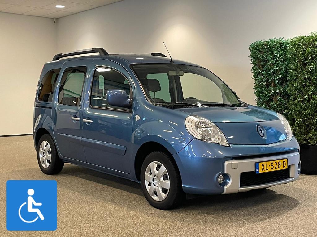 Renault Kangoo Rolstoelauto Luchtvering 3+1, Auto's, Renault, Stof, Gebruikt, Blauw, Metallic lak