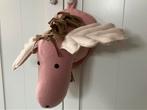 Roze Eland Hoofd van Vilt voor Kinderkamer Wanddecoratie, Ophalen of Verzenden, Zo goed als nieuw, Wanddecoratie