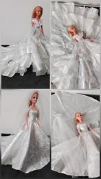 Poppen Bruid Trouwjurk Bruidsjurk Accessoires Barbie, Ophalen of Verzenden, Gebruikt, Fashion Doll