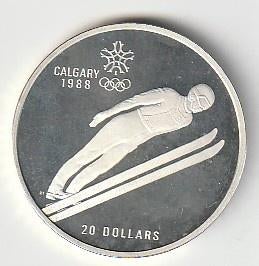 20  dollars 1987  Canada. km. 159    proof/unc, Postzegels en Munten, Munten | Amerika, Ophalen of Verzenden, Noord-Amerika, Losse munt