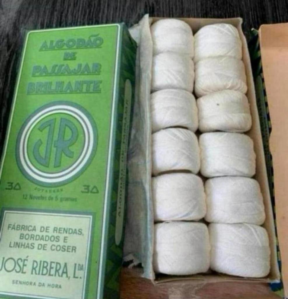 Dozen met prachtige klossen Naaigaren uit Portugal. NIEUW, Ophalen of Verzenden, Nieuw, Garen of Naald(en)