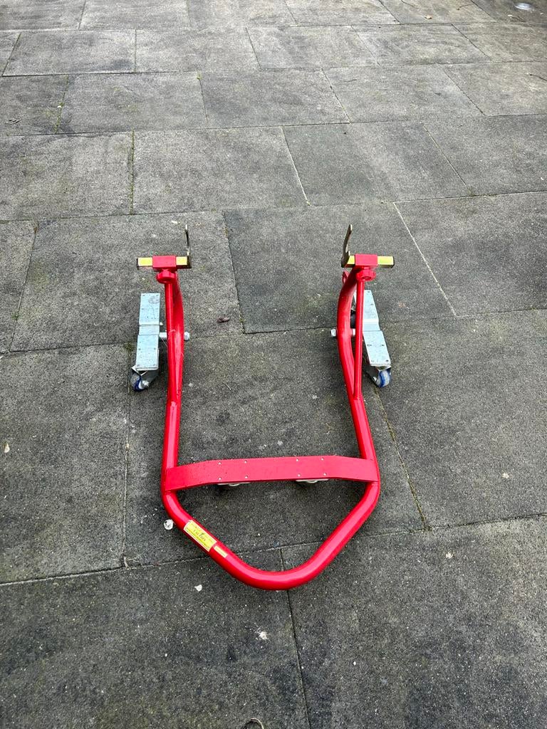 Stevige paddock stand voor achterwiel motor, Ophalen of Verzenden
