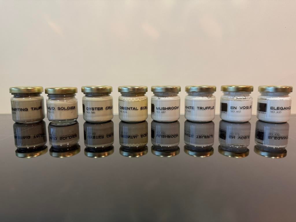 LAB paint proefpotjes, 8 verschillende kleuren, Ophalen of Verzenden, Zo goed als nieuw