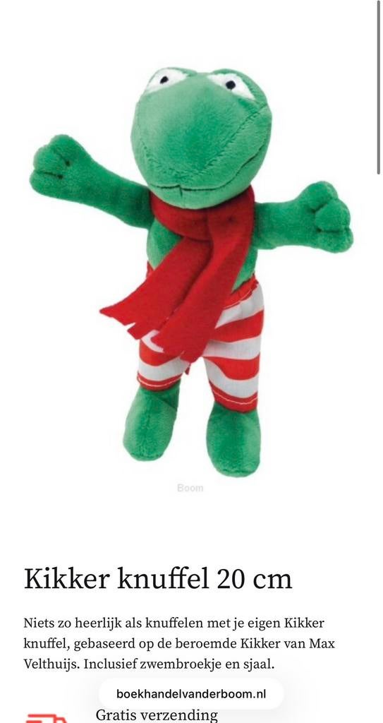 Rik de kikker voorlees knuffel, Ophalen of Verzenden, Zo goed als nieuw, Kikker