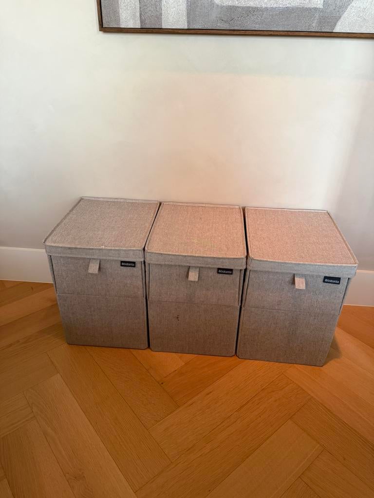 Brabantia wasmand stapelbare wasbox 2x 35L, Ophalen, Zo goed als nieuw