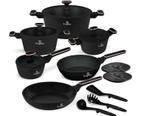 Berlinger Haus Black Rose Pannenset - 15-delig, Ophalen of Verzenden, Nieuw, Aluminium, Pannenset