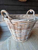 Rieten mand met handgrepen, Ophalen of Verzenden