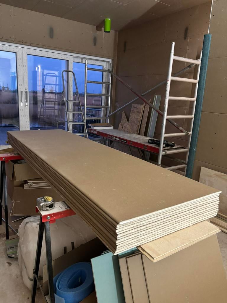 13 gipsplaten stucplaten 2 meter lang 60cm breed, Ophalen, Zo goed als nieuw, Kunststof