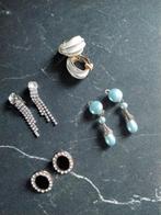 Vintage Oorbellen Set, Overige materialen, Overige kleuren, Ophalen of Verzenden, Met strass