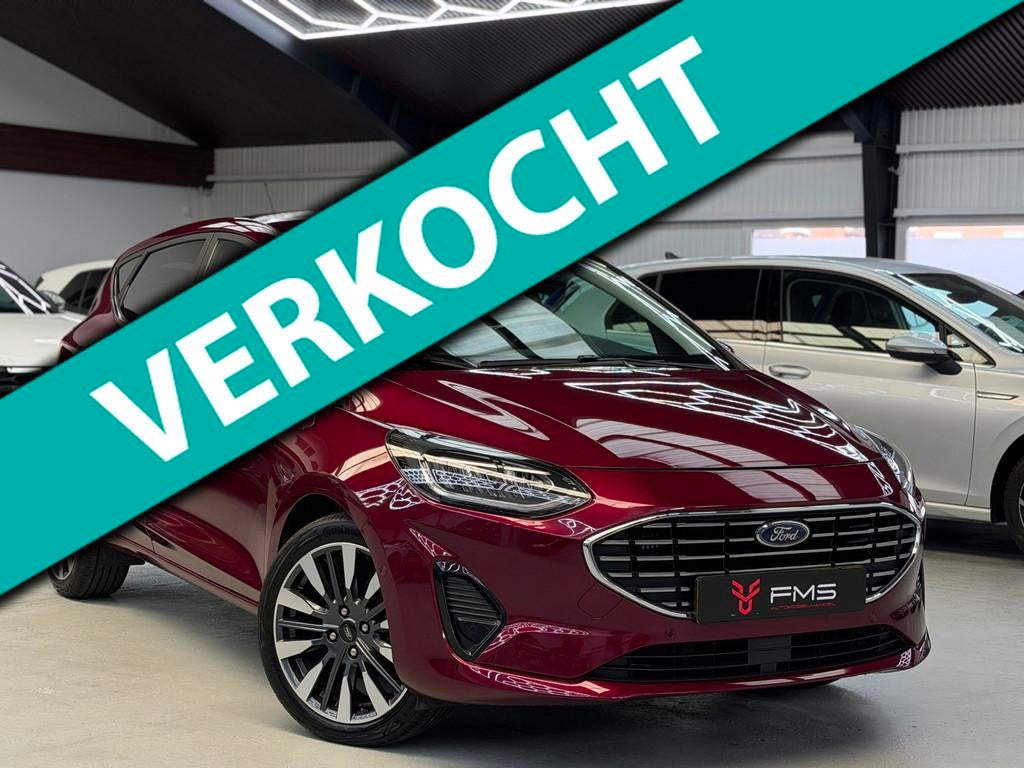 Ford Fiesta 1.0 EcoBoost Hybrid Titanium X Vignale, Automaat, 125 pk, Zwart, Met garantie (alle)