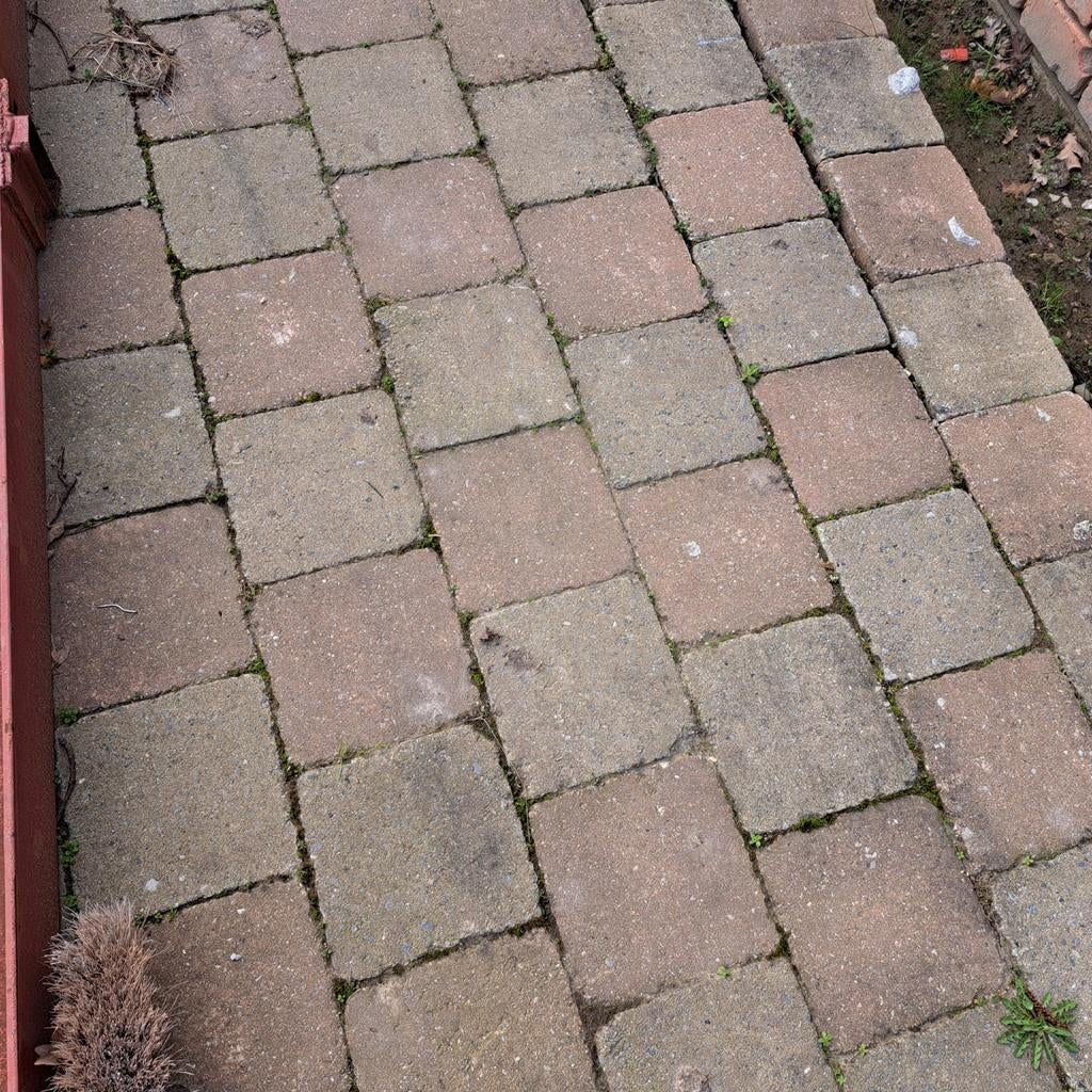 GRATIS ophalen grote partij koppelstones bestrating tegels, Ophalen, Gebruikt, Beton, Klinkers