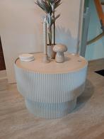 Set van 2 Kwantum salontafeltjes/bijzettafels met opbergruim, Overige materialen, Minder dan 55 cm, Modern, Scandinavisch, Rond