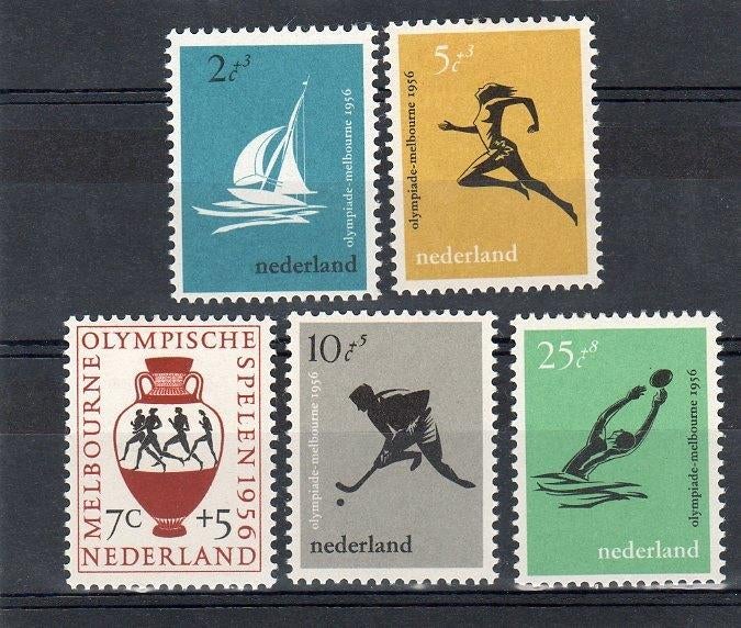 Nvph 676-680 olympiade-zegels 1956 postfris, Ophalen of Verzenden, Na 1940, Postfris