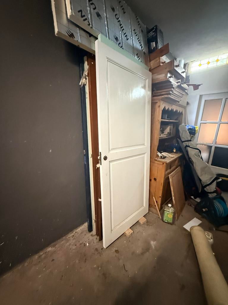 2x massief eiken paneeldeur, Ophalen, Zo goed als nieuw, Binnendeur, 200 tot 215 cm