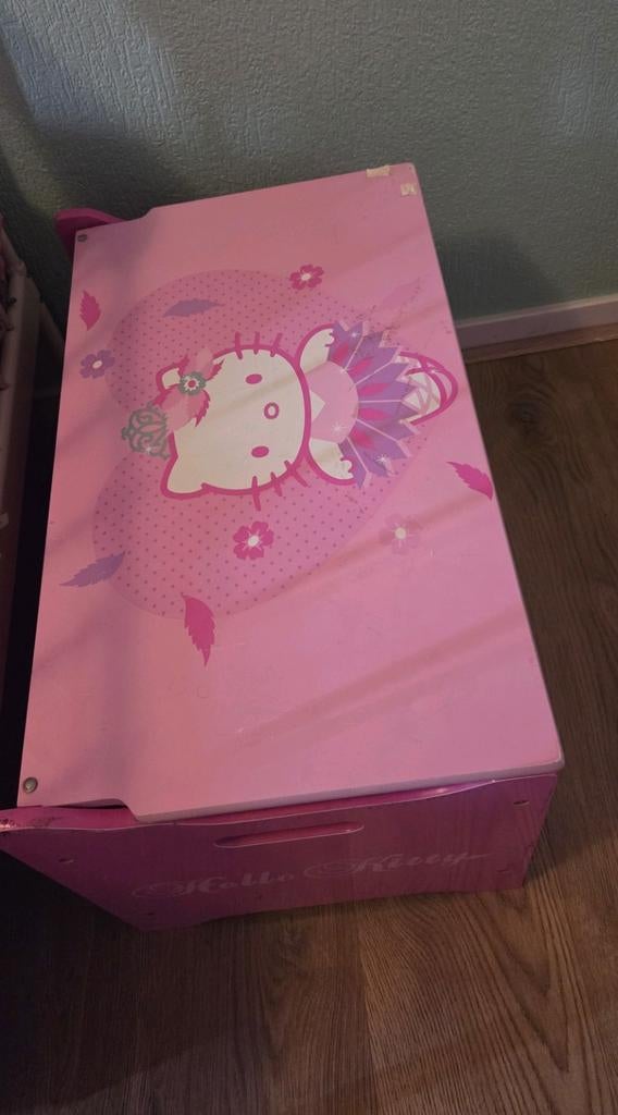 Hello Kitty Speelgoedkist / Opbergkist Roze, Ophalen, Gebruikt, Meisje