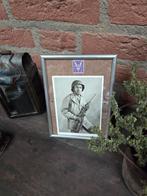 Foto USA soldaat met M1 carabijn & WO2 postzegel, Verzamelen, Militaria | Tweede Wereldoorlog, Ophalen of Verzenden, Landmacht