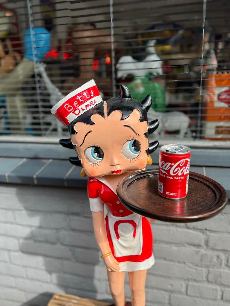 Betty Boop Beeld - Serveester met Coca-Cola dienblad, Ophalen, Zo goed als nieuw, Mens