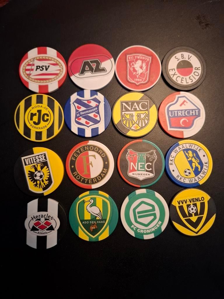 16 eredivisie club munten, Plus, Ophalen of Verzenden
