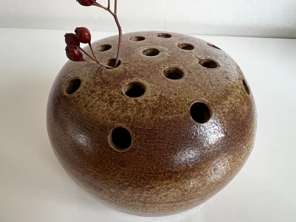Vintage Grote Keramiek Bloemsteker Flowerfrog Jaren 70, Ophalen of Verzenden