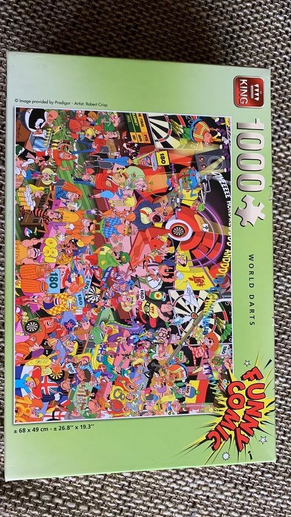 World darts puzzel 1000 stukjes, Ophalen of Verzenden, 500 t/m 1500 stukjes, Zo goed als nieuw