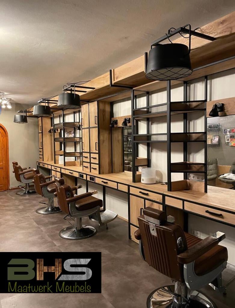 Interieur kapsalon/barbier - volledig op maat gemaakt!, Ophalen of Verzenden, BHS Maatwerk Meubels, Info@bhs-maatwerkmeubels.nl