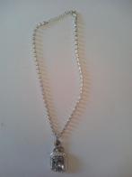 Ketting  Rhinestone Jewellery 1950, Ophalen of Verzenden, Zo goed als nieuw, Zilver, Overige materialen