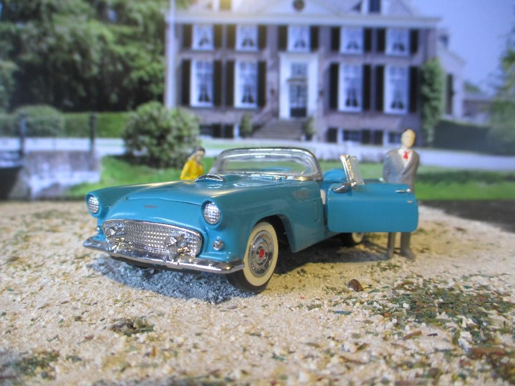 1:43 1956 Ford Thunderbird - Franklin Mint Nieuw in OVP, Hobby en Vrije tijd, Modelauto's | 1:43, Ophalen of Verzenden, Nieuw