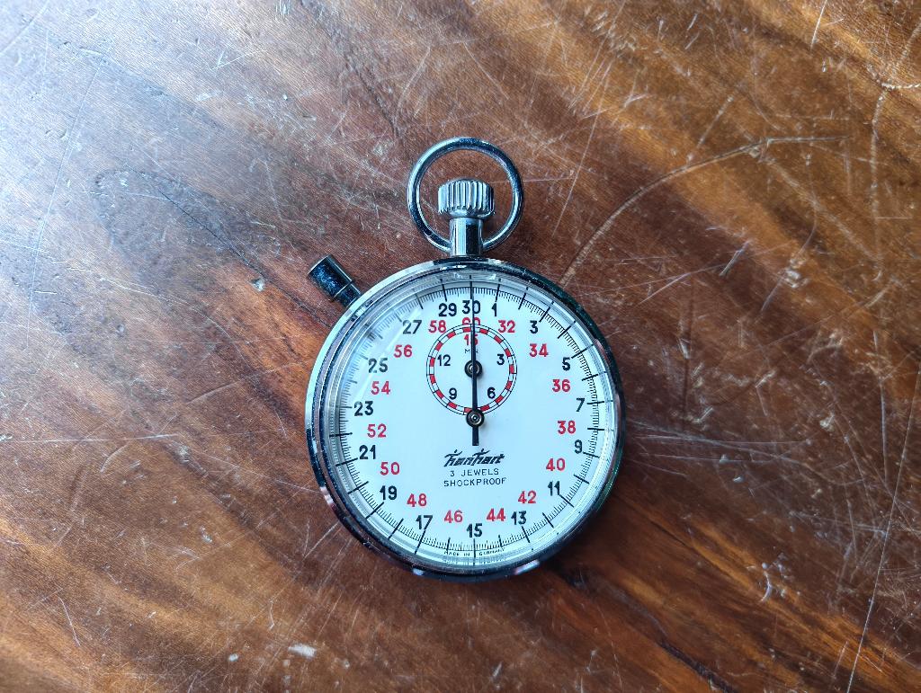 Vintage Hanhart shockproof stopwatch 3 jewels, Ophalen of Verzenden