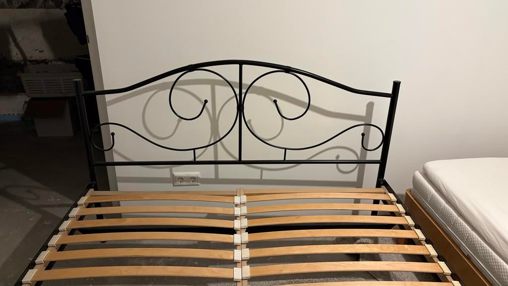 Tweepersoonsbed, Ophalen, Gebruikt, Zwart, Tweepersoons