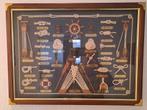 Decoratief knopenbord met maritieme knopen en objecten, Antiek en Kunst, Ophalen
