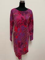 J258 - Fleurige paarse Didi jurk maat 38 (1), Ophalen of Verzenden, Zo goed als nieuw, Maat 38/40 (M), Paars