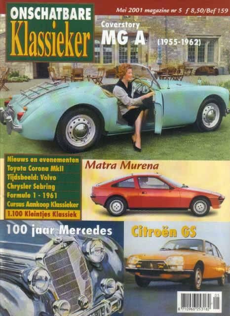 OK 5 2001 : MG MGA - Matra Murena - Citroen GS - Toyota, Boeken, Auto's | Folders en Tijdschriften, Gelezen, Algemeen, Ophalen of Verzenden