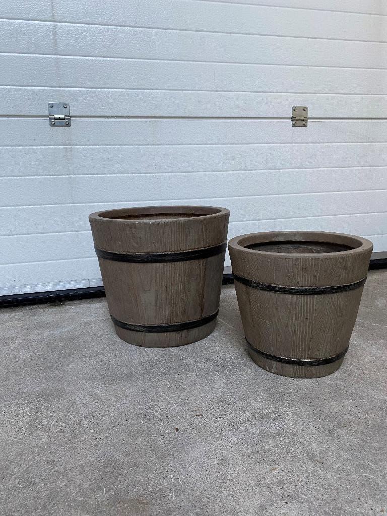 bloempotten 2 -delig(nieuw), Tuin en Terras, Ophalen, Overige materialen, Minder dan 30 cm, Rond