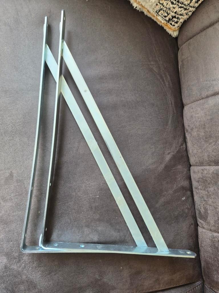 2 plankdragers gegalvaniseerd 330 x 500 mm, Huis en Inrichting, Woonaccessoires | Wandplanken en Boekenplanken, Ophalen