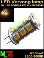 LED G4 ledspot ledlamp recht 18 SMD5050 - 12V ac/dc 3,2 Watt, Led-lamp, Minder dan 30 watt, Nieuw, Bipin of Steekvoet
