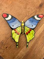 Kleurrijke handgemaakte keramieken vlinder uit Portugal, Ophalen of Verzenden