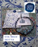 Heinen Delftsblauw ketting "Markiezin", nieuw, Overige materialen, Verstelbaar, Verzenden, Nieuw