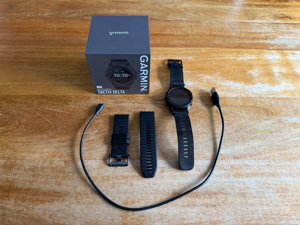 Garmin tactix Delta Solar Smartwatch - Robuust en Compleet, Zwart, Ophalen of Verzenden, Waterdicht, Android