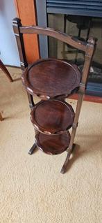 Inklapbare etagere van mahonie- of notenhout, Ophalen of Verzenden