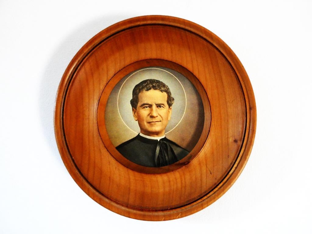 Don Bosco wandbord 18 cm. Giovanni Bosco priester Italië, Antiek en Kunst, Ophalen of Verzenden