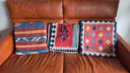 Set van 3 unieke handgeweven vintage Kelim kussens, Ophalen, Gebruikt, Vierkant