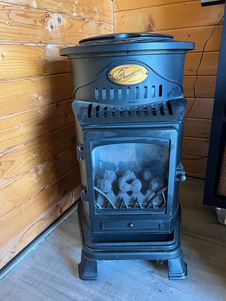 Provence mobiele gaskachel matzwart, Huis en Inrichting, Ophalen, Potkachel, Gebruikt, Gas