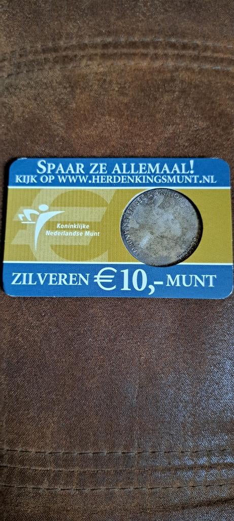 Zilveren 10 euro munt Koningin Beatrix 25 jaar 2005, Koningin Beatrix, Zilver, Euro's, Ophalen of Verzenden