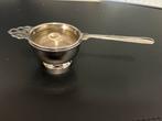 Theezeefje verzilverd met houder, Antiek en Kunst, Ophalen of Verzenden, Zilver