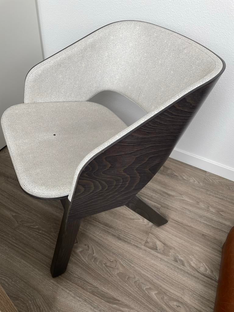 Stoel met houten frame fauteuil lounge stoel loungestoel, Ophalen